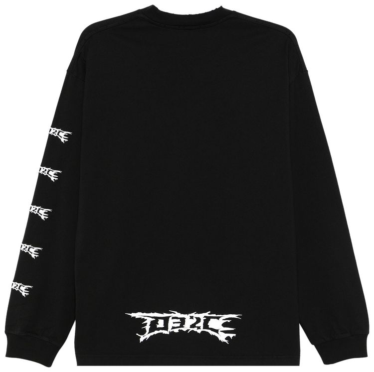 032C Nerve Shatter Boxy Long Sleeve Faded Black
