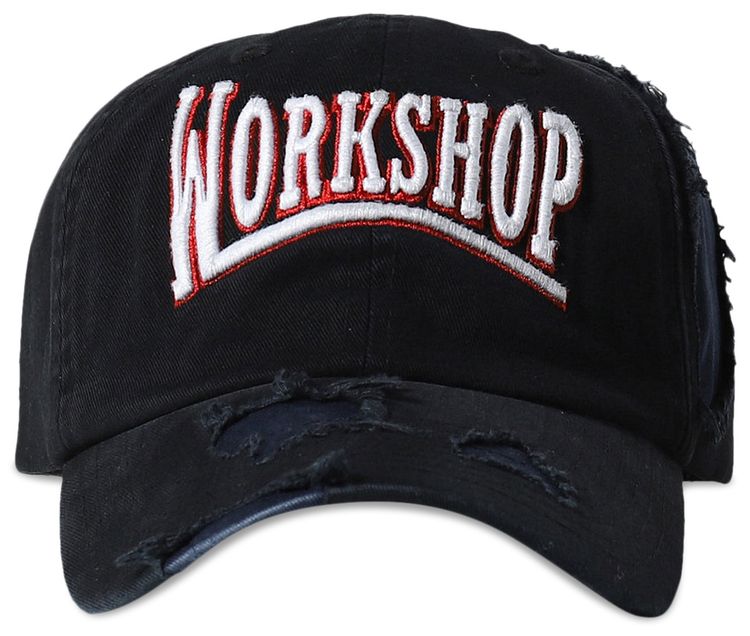 032C Victor Distressed Cap BlackDark Blue