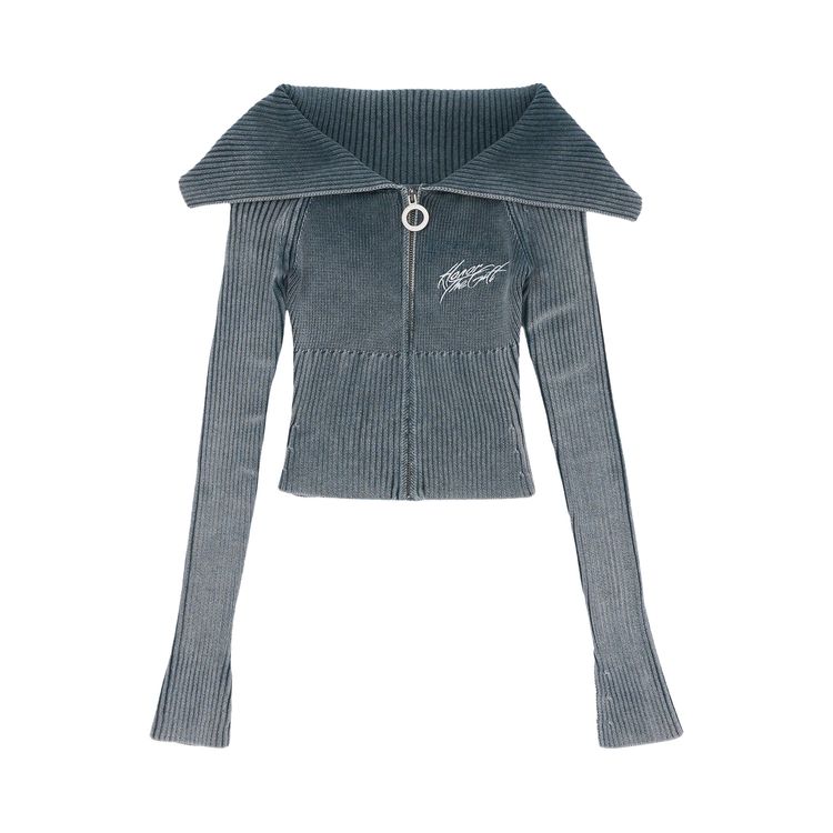 Honor The Gift Washed Shawl Zip Front Green