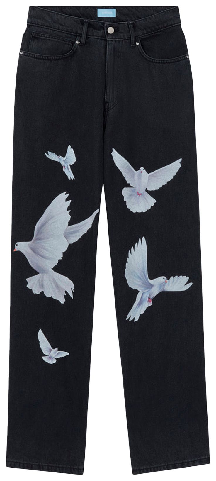 3PARADIS Doves Baggy Denim Jeans Black