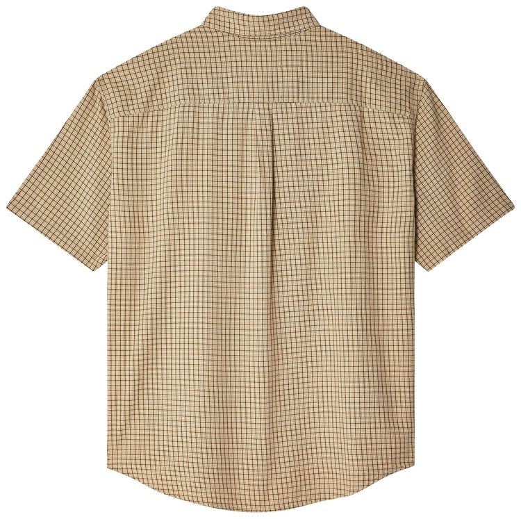 ERL Plaid Short Sleeve Shirt Beige