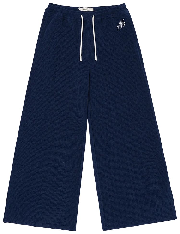 Honor The Gift Textured Wide Leg Sweatpants Blue