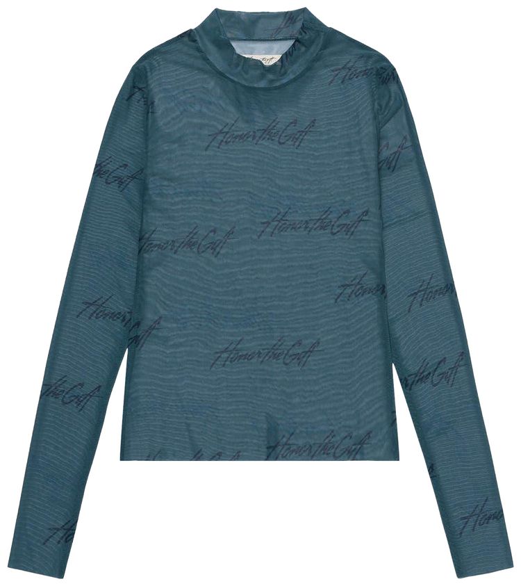 Honor The Gift Burnout Mock Top Green