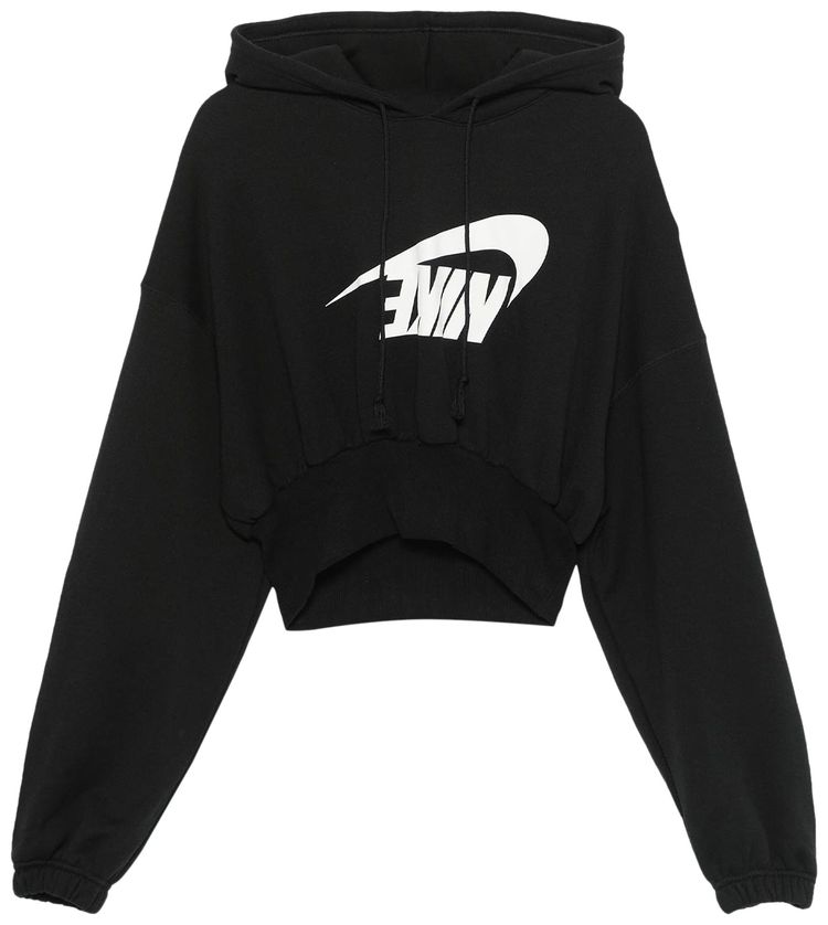 Nike Sportswear Oversized Cropped French Terry Pullover Hoodie BlackSail