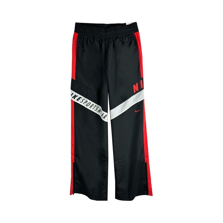 Nike Sportswear High Waisted Pants BlackLight CrimsonWhite