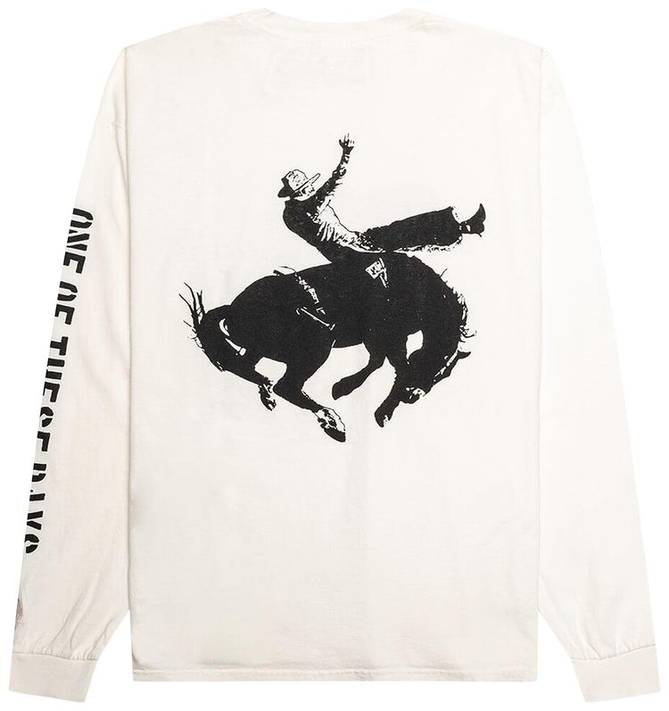 One Of These Days Fallin Rain Long Sleeve T Shirt Washed Black