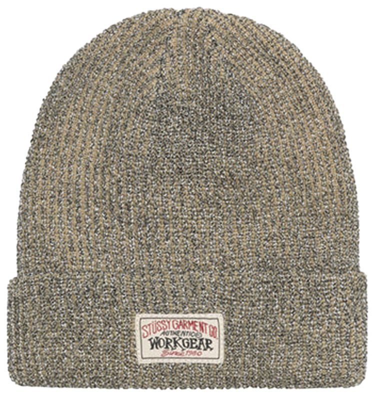 Stussy Cuff Reflective Beanie Khaki
