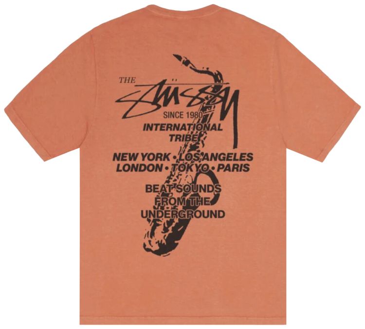 Stussy Beat Sounds Tee Rust
