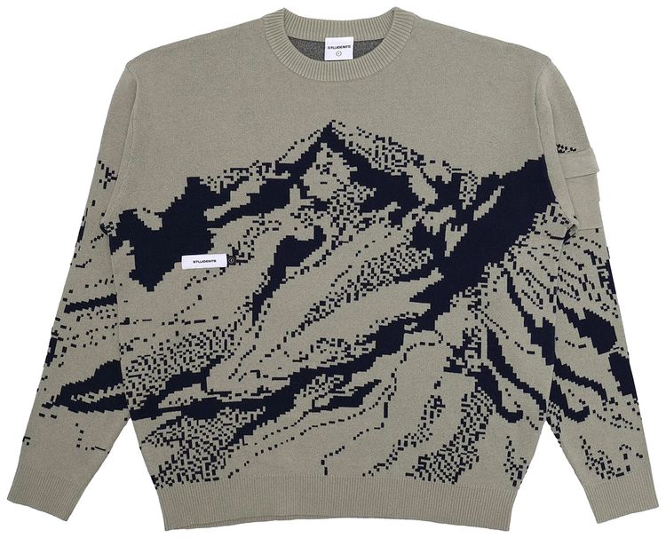 Students Truman Long Sleeve Knit Crew Sweater Kelp