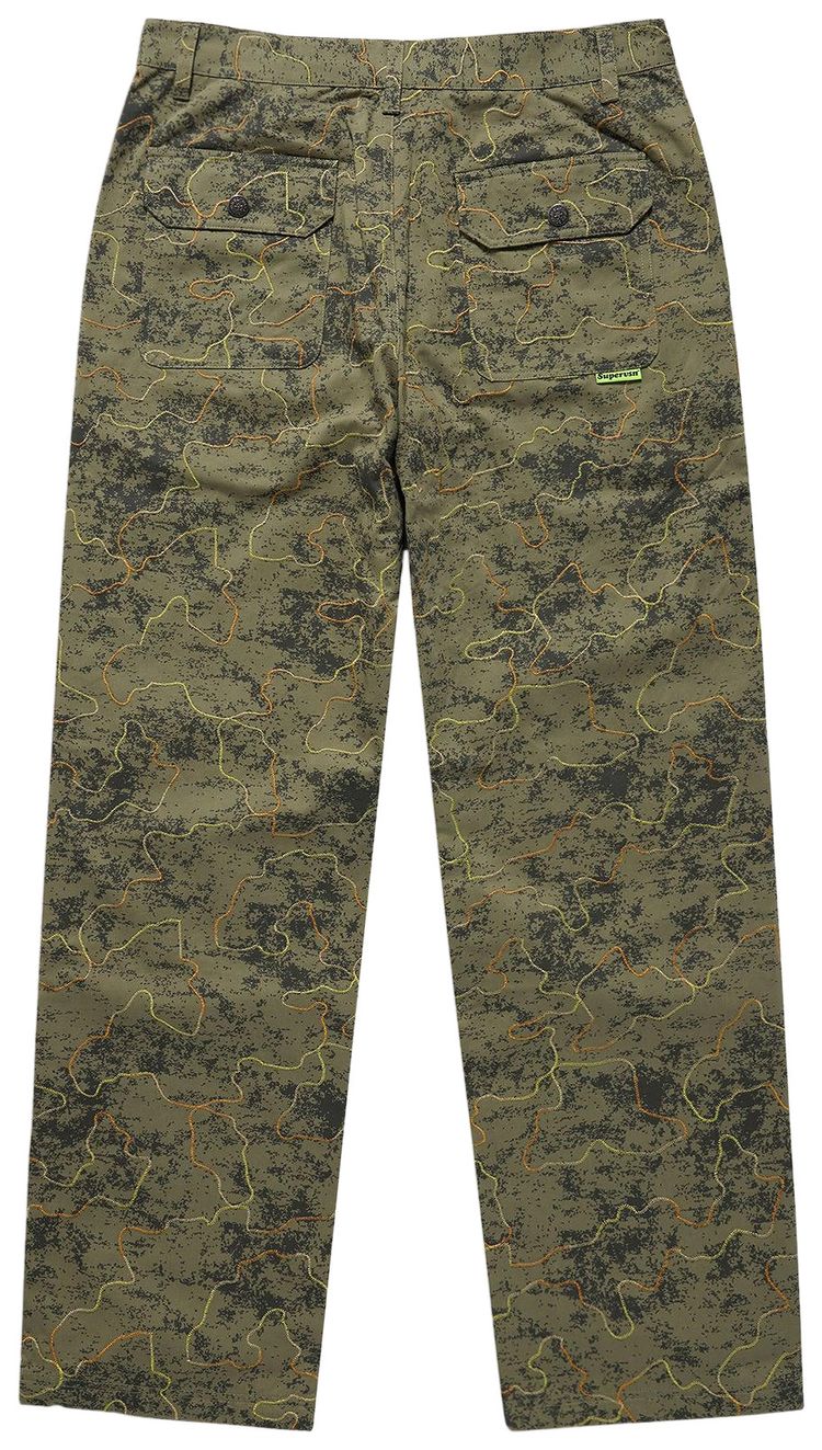 Supervsn Embroidered Camp Pant Olive
