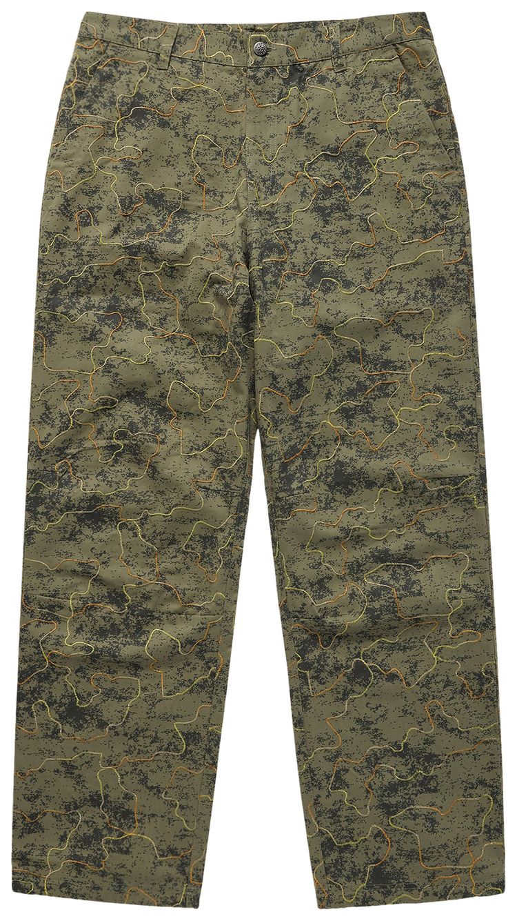 Supervsn Embroidered Camp Pant Olive