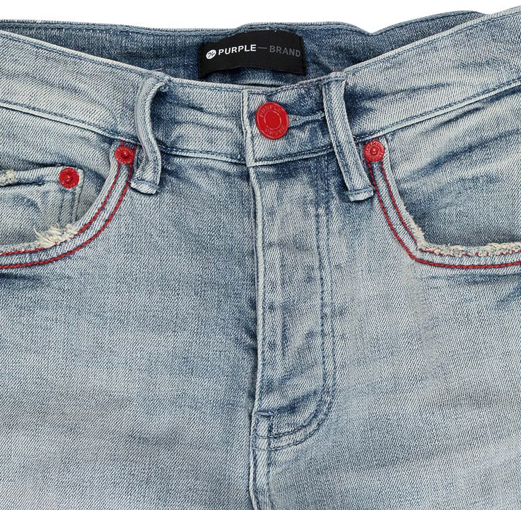 PURPLE BRAND Light Red Pop Jean Skinny Jeans Indigo