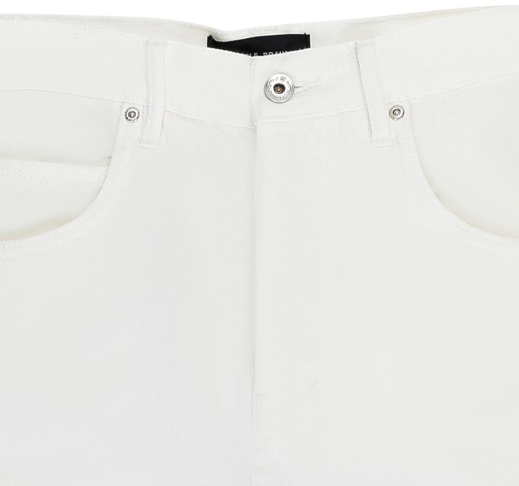 PURPLE BRAND Full Side Zip Skinny Jeans White