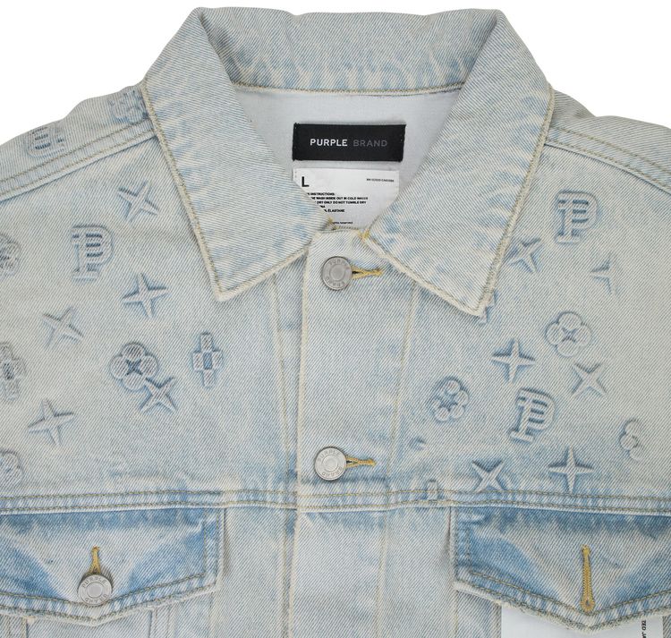 PURPLE BRAND Embossed Denim Jackets Indigo