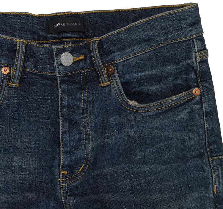 PURPLE BRAND Dark Dirty Cast Boot Skinny Jeans Indigo