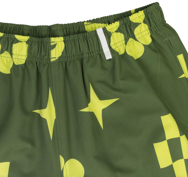 PURPLE BRAND Jumbo Monogram Swim Shorts Military