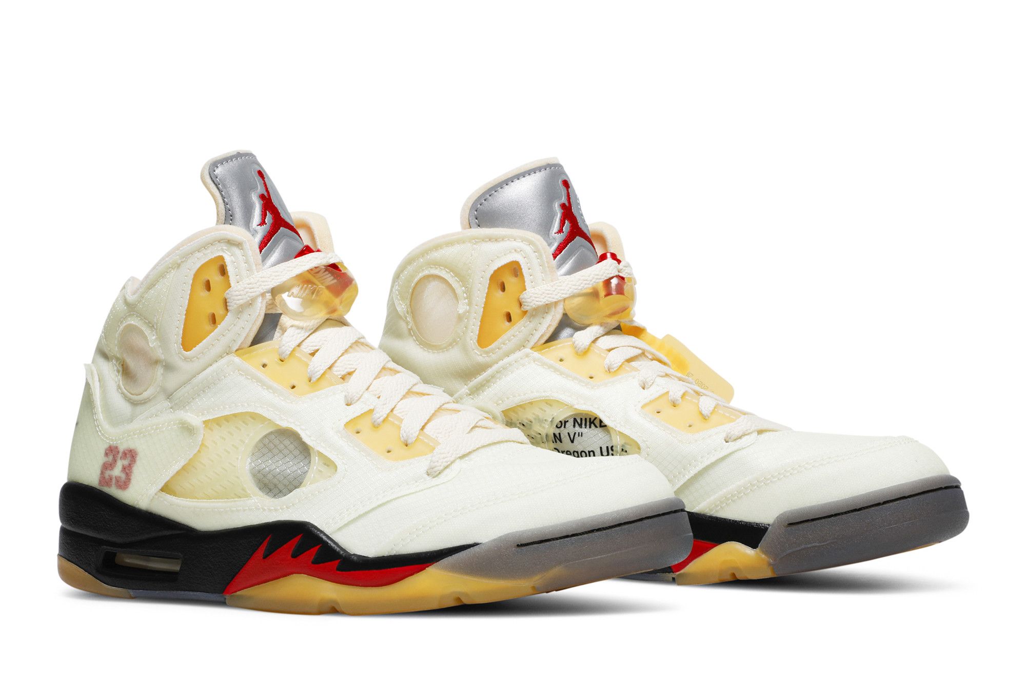 Size 11.0 Off-White x Air Jordan 5 SP 'Sail'
