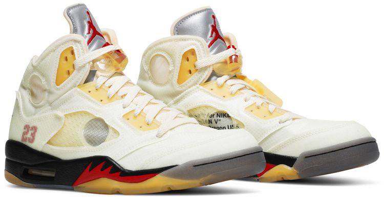 Off White x Air Jordan 5 SP Sail