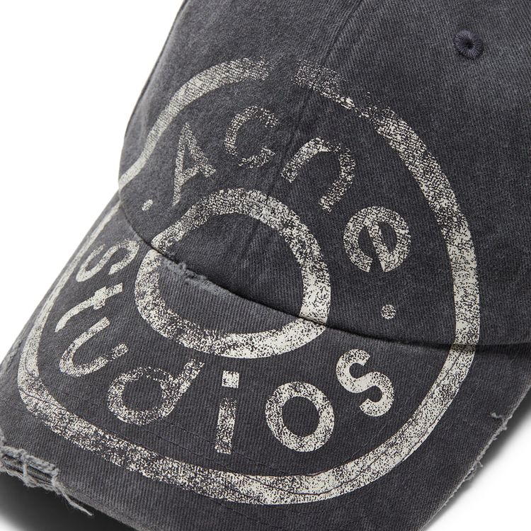Acne Studios Printed Logo Cap Black