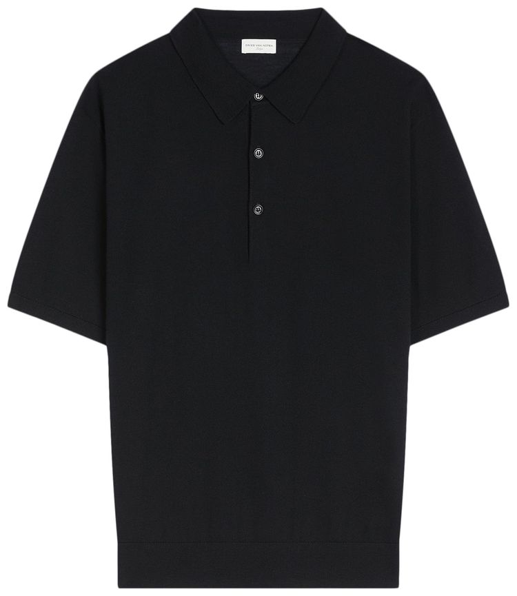 Dries Van Noten Murice Polo Black