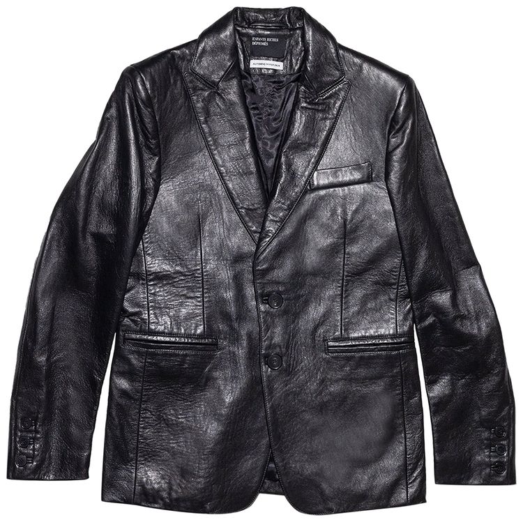 Enfants Riches Deprimes Perfect Junkie Leather Blazer Black