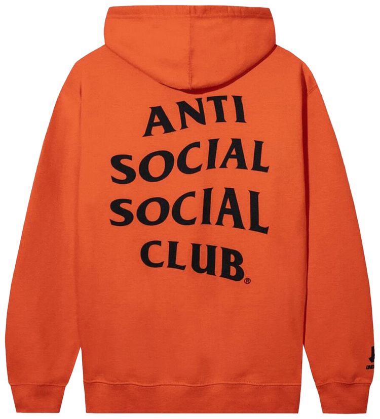 Anti Social Social Club x Undefeated Still Paranoid Hoodie Orange