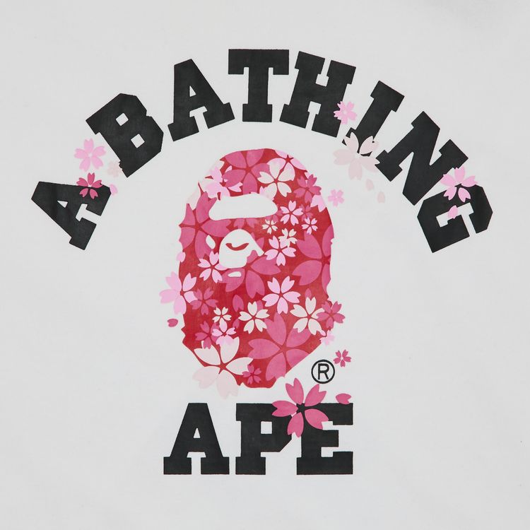BAPE Sakura College Tee White