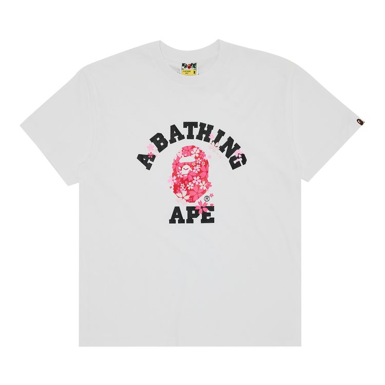 BAPE Sakura College Tee White