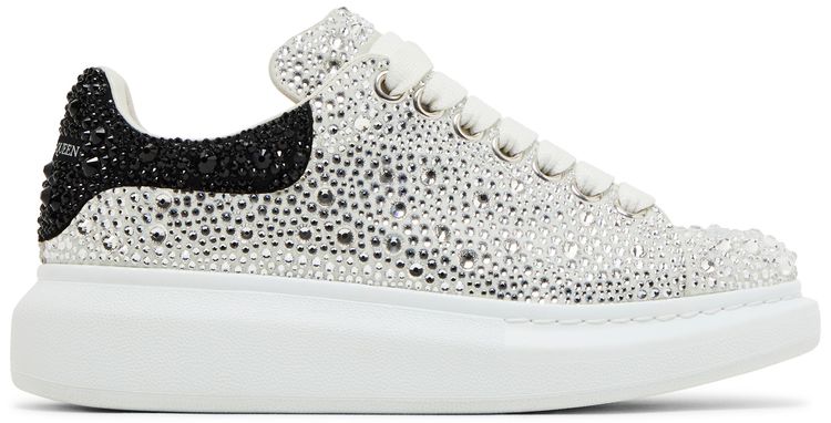 Alexander McQueen Wmns Oversized Sneaker White Black Crystal
