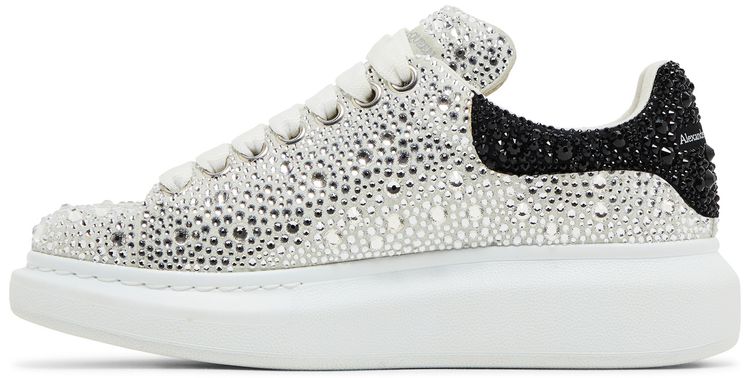 Alexander McQueen Wmns Oversized Sneaker White Black Crystal