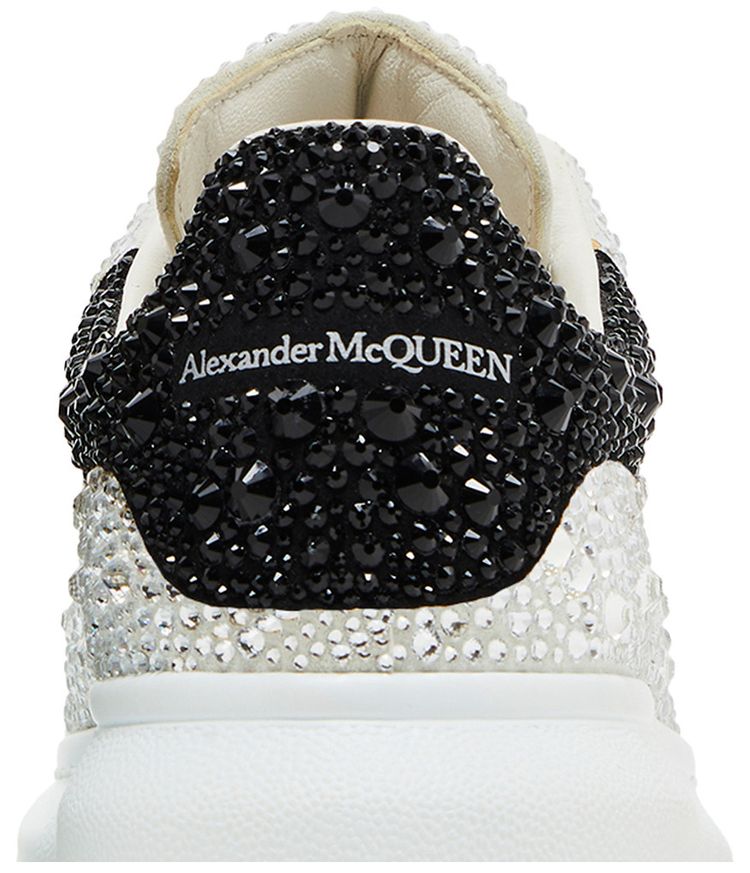 Alexander McQueen Wmns Oversized Sneaker White Black Crystal