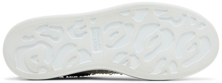 Alexander McQueen Wmns Oversized Sneaker White Black Crystal