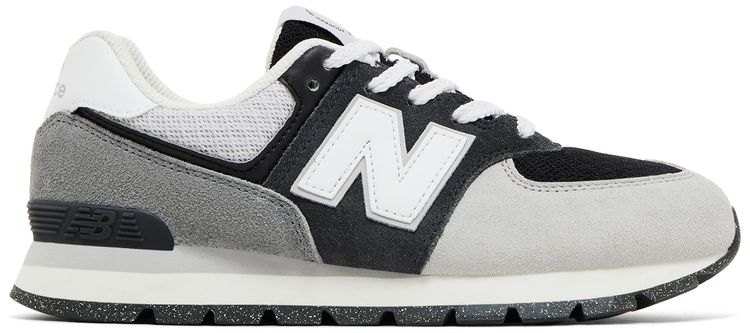 New Balance 574 Big Kid Blacktop White