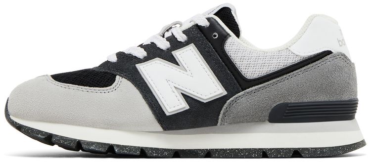 New Balance 574 Big Kid Blacktop White
