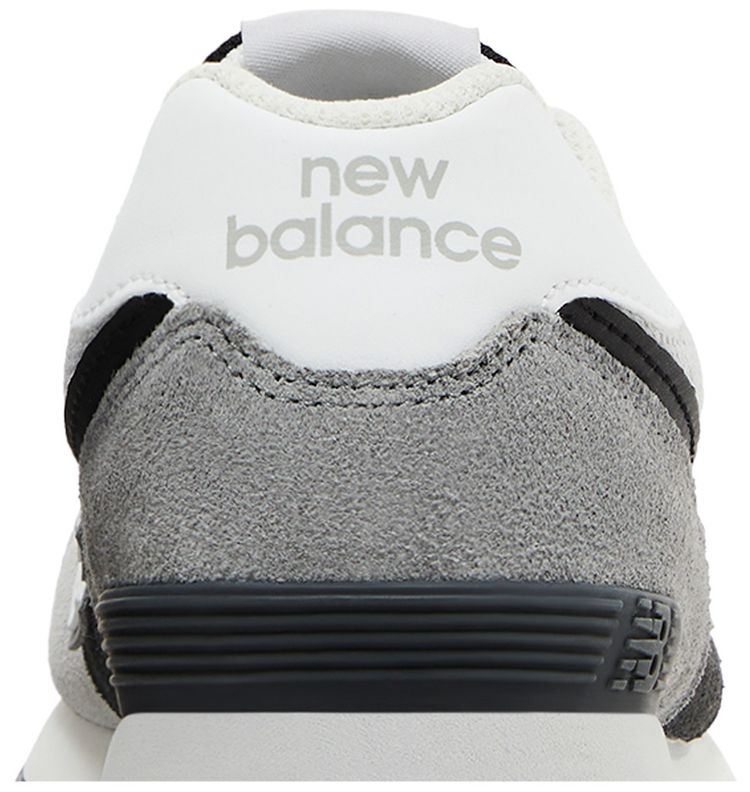 New Balance 574 Big Kid Blacktop White