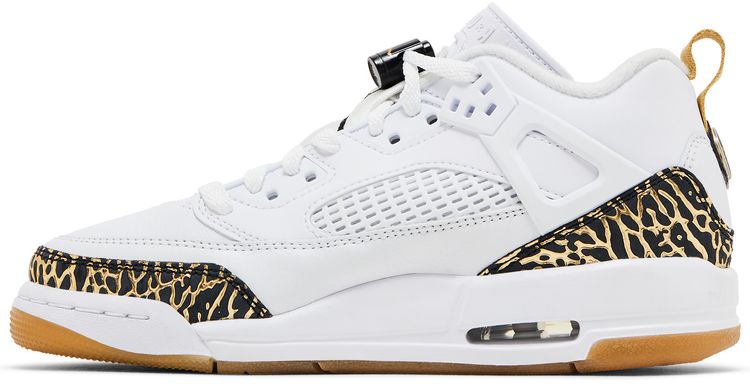 Air Jordan Spizike Low GS White Black Metallic Gold