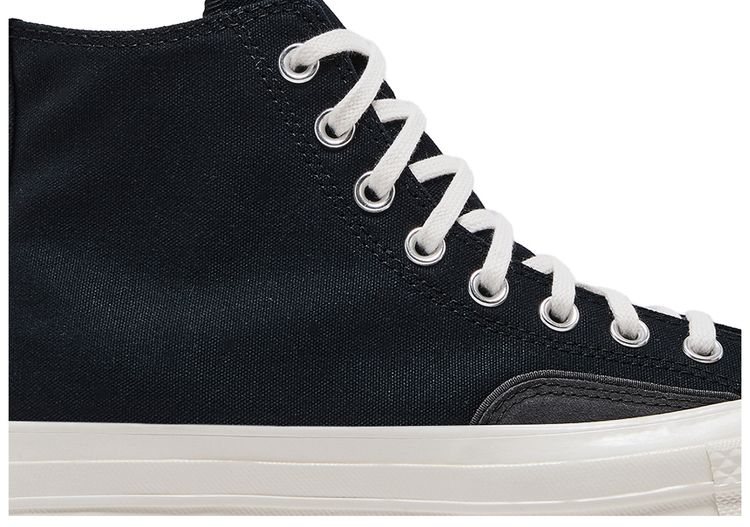Converse Chuck 70 Luxe High Black Dark Matter Fuzzy Laces
