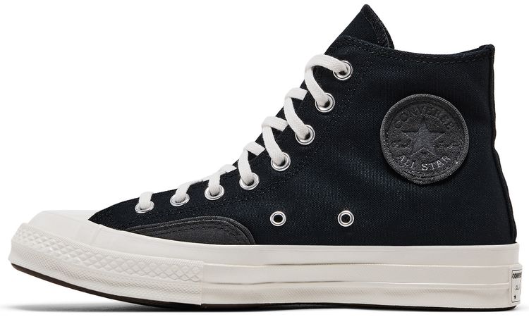 Converse Chuck 70 Luxe High Black Dark Matter Fuzzy Laces