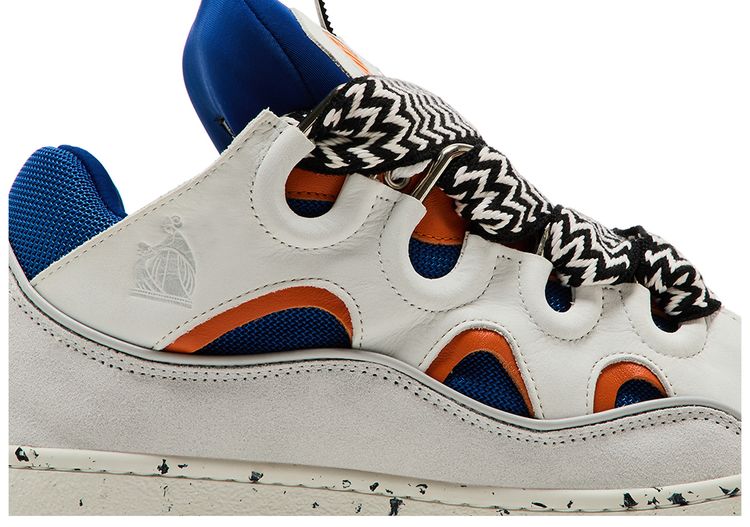 Lanvin Curb Sneakers White Blue Orange