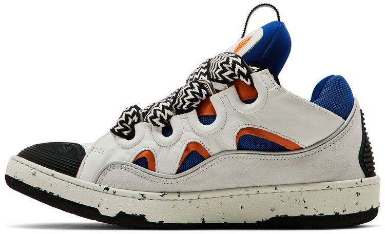 Lanvin Curb Sneakers White Blue Orange