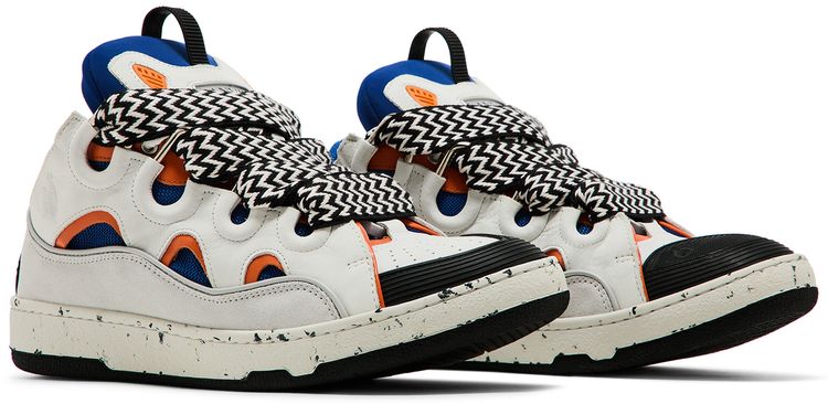 Lanvin Curb Sneakers White Blue Orange