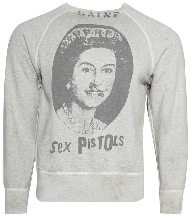 SAINT Mxxxxxx x Sex Pistols Queen Sweatshirt Grey