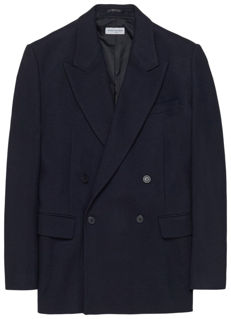 Dries Van Noten Bishop Blazer Navy