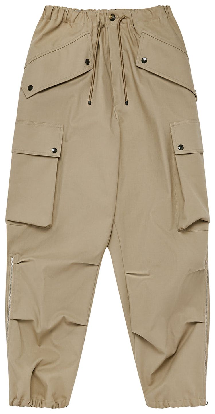 Dries Van Noten Drawstring Cargo Pants Camel