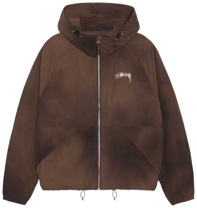Stussy Wave Dye Beach Shell Jacket Coffee