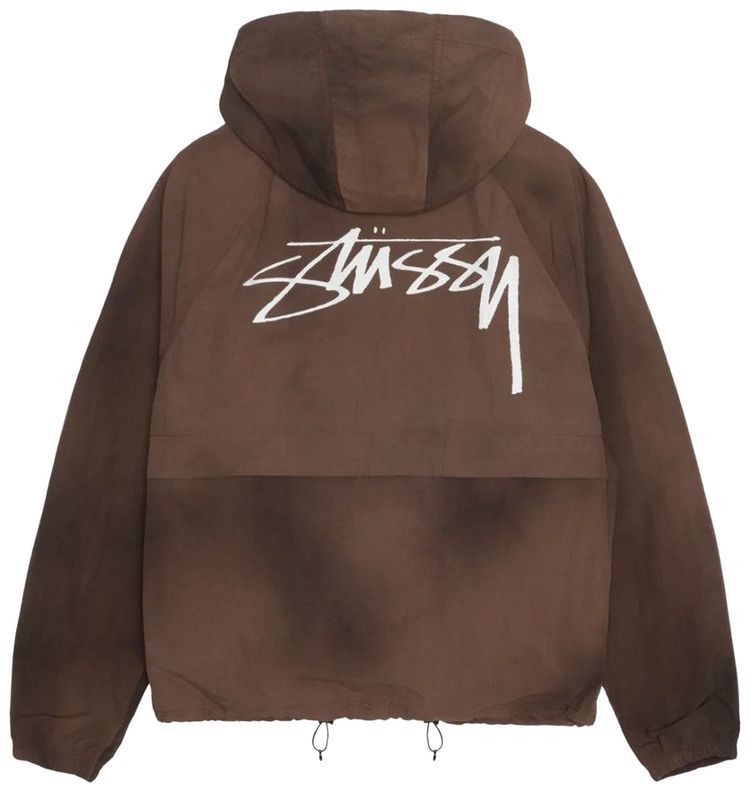 Stussy Wave Dye Beach Shell Jacket Coffee