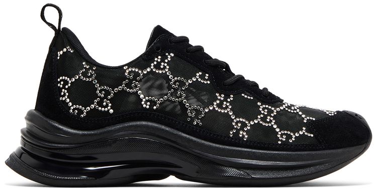 Gucci Wmns Run Sneaker GG Crystal   Black
