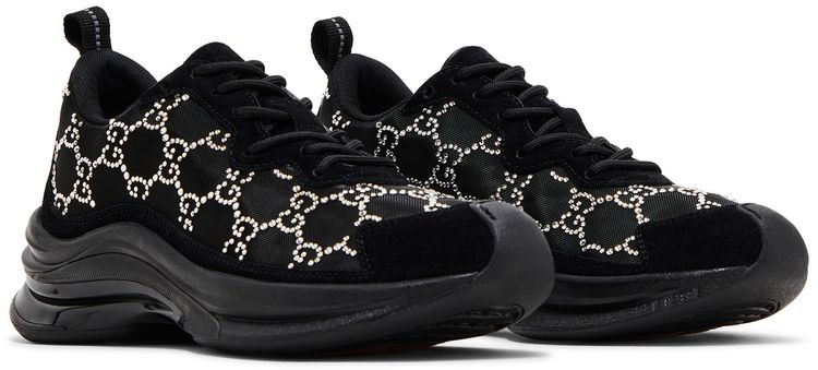 Gucci Wmns Run Sneaker GG Crystal   Black
