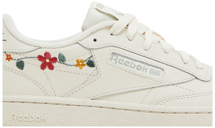 Size Reebok Wmns Club C 85 'Embroidered Floral Bone Vintage Green'
