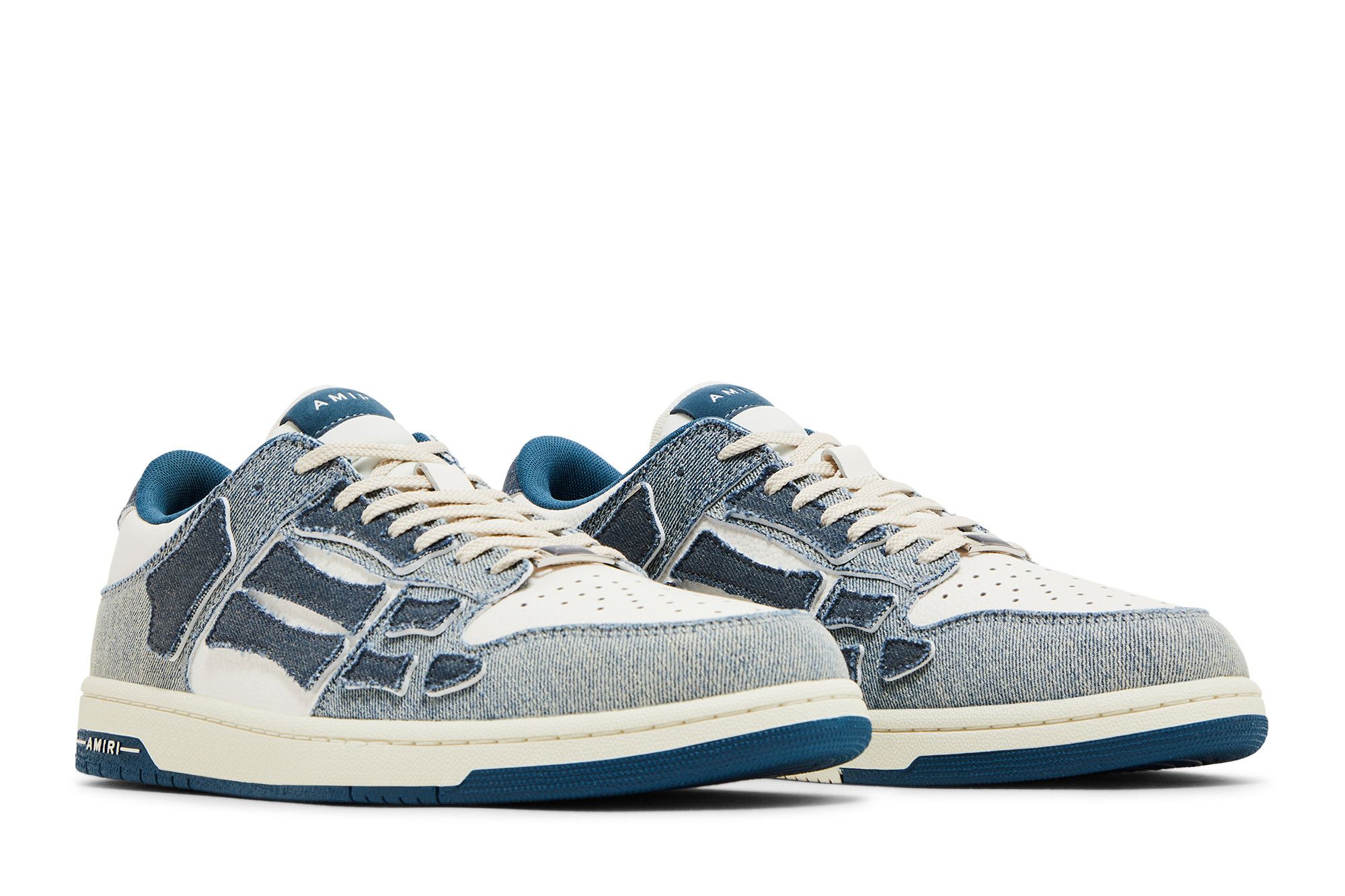 スニーカー AMIRI SNEAKER (AMFOSR1115 VINTAGEBLUE) Amiri Debossed MA Quad Skel Top Low - Men's Sneakers - Blue